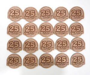 25 Straight Leather Patches - 20 pack