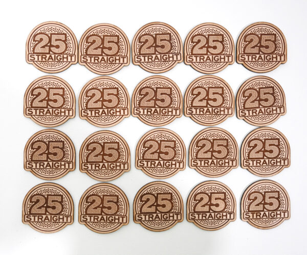 25 Straight Leather Patches - 20 pack