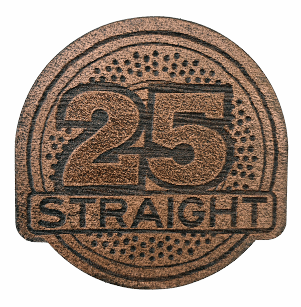 25 Straight Leather Patches - 20 pack