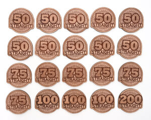 50, 75, 100 and 200  Straight Leather Patches – 20 pack