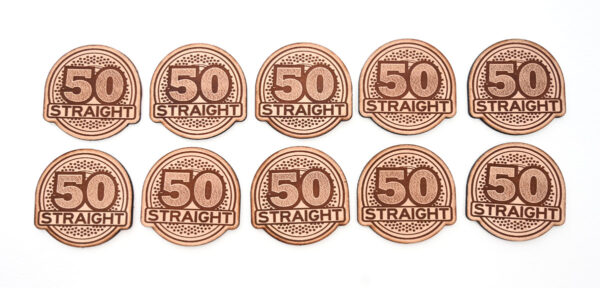 50  Straight Leather Patches – 10 pack